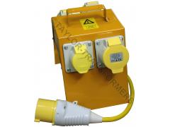 110V 32A TO  2x16A + 2x32A METAL SPLITTER AND DISTRIBUTION BOX WITH 32A 110v INPUT PLUG